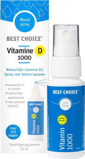 Best Choice Spray Bouche Vitamine D 1000 25ml | Vitamines D