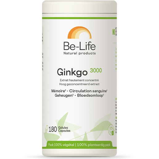 Be Life Ginkgo 3000 180 Gélules | Mémoire - Concentration