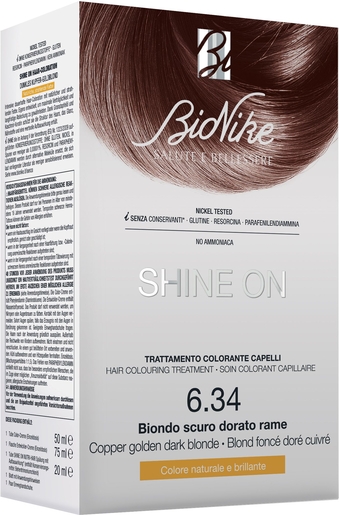 BioNike Shine On Soin Colorant Cheveux 6.34 Blond Fonce Dore Cuivre | Coloration