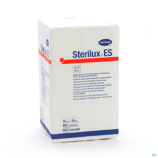 Sterilux ES 100 Compresses Non Stériles 12 plis 10x10cm | Pansements - Sparadraps - Bandes