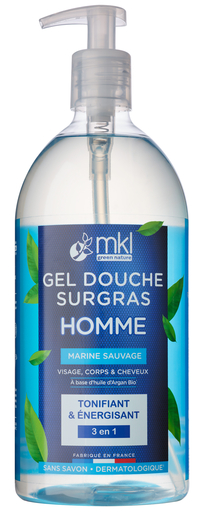 MKL Gel Douche Surgras Bio Homme Marine Sauvage 1L | Nos Best-sellers