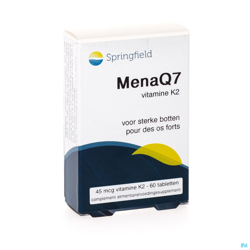Springfield MenaQ7 Vitamine K2 60 Comprimés | Vitamines K