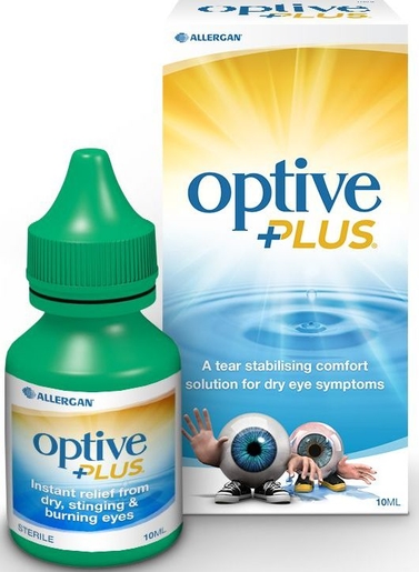 Optive Plus Solution Stérile 10ml | Sécheresse oculaire