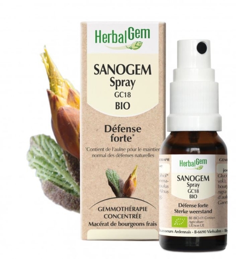 HerbalGem Sanogem Spray Bio 15 ml | Natuurlijk afweersysteem