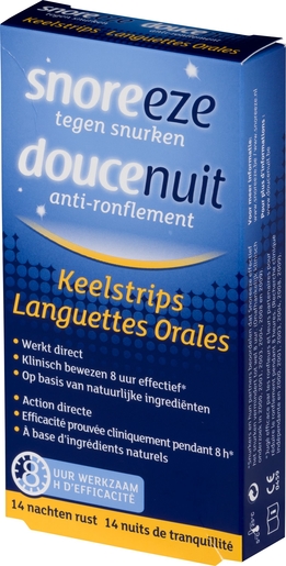 Douce Nuit Strips Oral 14 | Ronflements