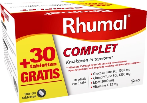 Rhumal Complet 180 Tabletten (+ 30 gratis tabletten) | Gewrichten - Artrose