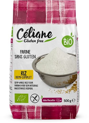 Celiane Rijstbloem Semi-volkoren Bio 500g 4074 | Glutenvrij