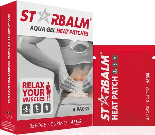 Star Balm Aqua Gel Heat 4 Patches Verwarmend 8x12cm | Warmte- en Koudetherapie