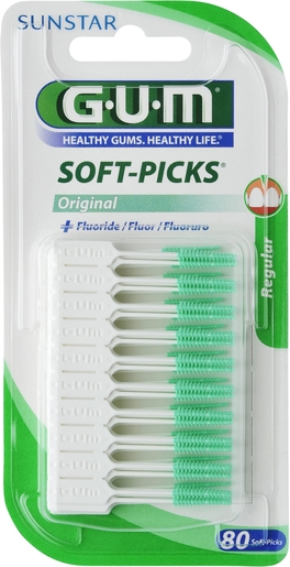 GUM 80 Soft-Picks Original Fluor Regular | Tandfloss - Interdentale borsteltjes