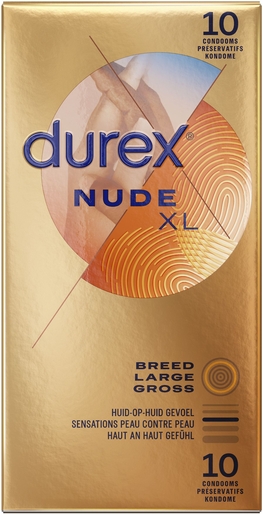 Durex Nude XL 10 Préservatifs | Préservatifs