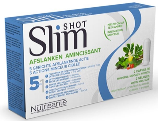 SlimShot 5 Actions 20 Jours 120 Capsules | coupe-faims et modérateurs d'appétit