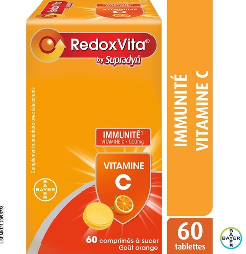 RedoxVita 60 Comprimés à Sucer (Orange) | Défenses naturelles - Immunité