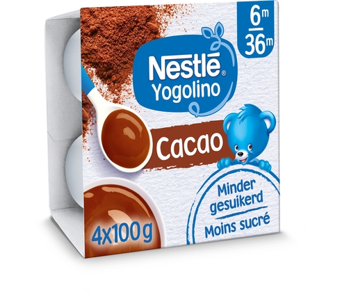NESTLÉ Yogolino Cacao Melkdessert Baby 6+ Maanden 4x100g | Voeding