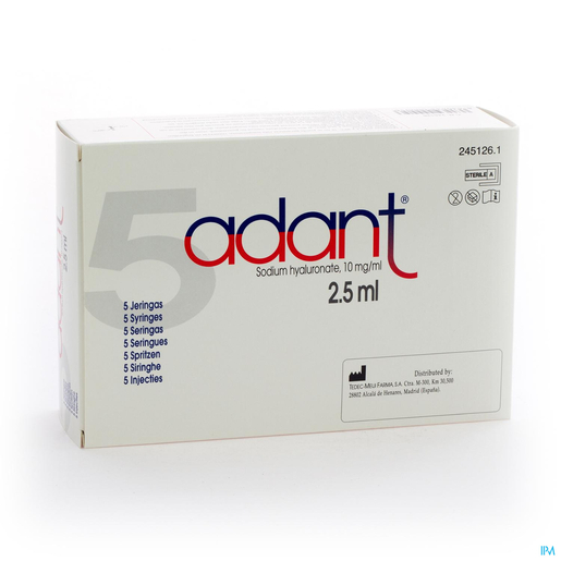 Adant Seringue Intra-Articulaire Injectie 5 x 2,5ml | Gewrichten - Artrose