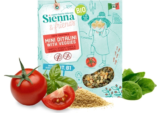 Sienna &amp; Friends Mini Ditalini met groenten +10 Maanden 350 g | Voeding