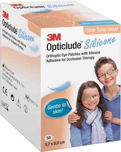 Opticlude 3M Silicone 50 Eye Patch Skin Tone Maxi | Verbanden - Pleisters - Banden
