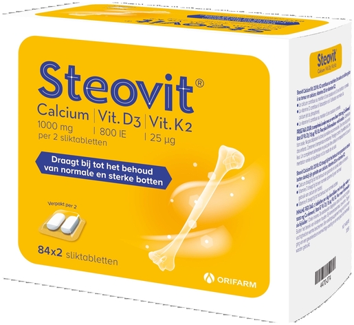 Steovit Calcium Vitamine D3/K2 1000 mg/880 IE 2x84 Tabletten | Vitaminen