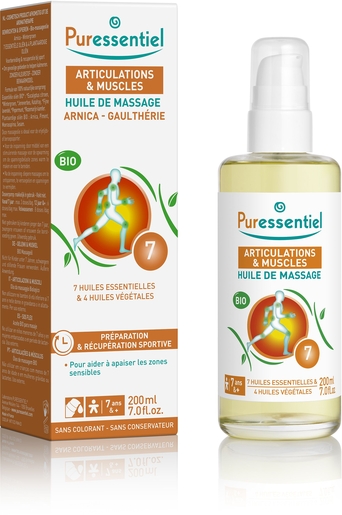 Puressentiel Articulations Huile de Massage Arnica Bio 200ml | Muscles - Articulations - Courbatures