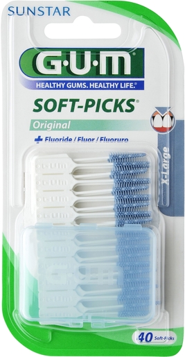 GUM 40 Soft-Picks Original Fluor Extra Large | Tandfloss - Interdentale borsteltjes