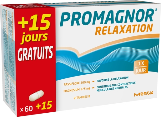 Promagnor Relaxation 60 Capsules (+ 15 capsules gratuites) | Stress - Relaxation