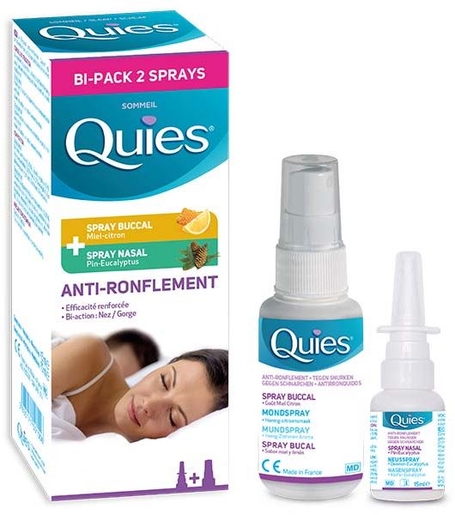 Quies Anti-Snurken Bi-Pack 2 Sprays | Snurken
