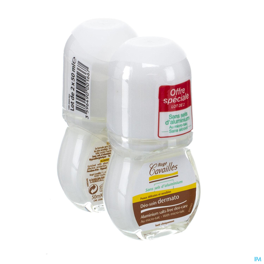 Rogé Cavaillès Verzorgende Deo Dermato Roll-On Duo 2 x 50ml (2de product aan -50%) | Klassieke deodoranten