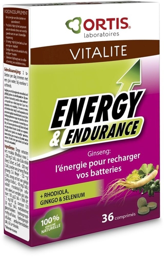 Ortis Energy &amp; Endurance 36 Comprimés | Forme - Tonus