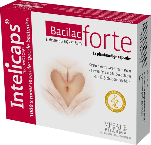 Bacilac Forte 15 Capsules | Probiotica - Prebiotica
