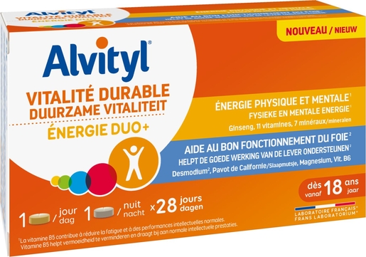 Alvityl Vitaliteit Duurzame Energie Duo+ 56 tabletten | Conditie - Energie