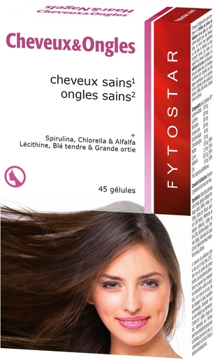 Fytostar Cheveux &amp; Ongles Caps 45 | Vitamines - Chute de cheveux - Ongles cassants