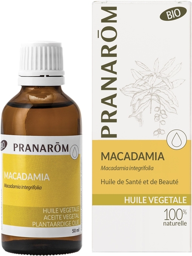 Pranarôm Macadamia Huile Végétale Bio 50ml | Produits Bio
