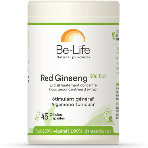 Be Life Red Ginseng 500 Bio 45 Capsules | Conditie - Energie