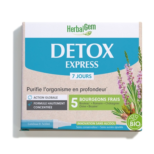 HerbalGem Detox Express Monodoses 7x10ml | Drainage - Detox