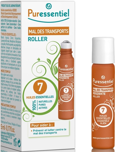 Puressentiel Roller Reisziekte 7 Essentiële Oliën 5 ml | Vertering - Transit
