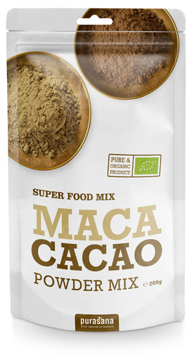 Purasana Mélange de poudre de Maca, de Cacao, de Lucuma 200g | Produits Bio