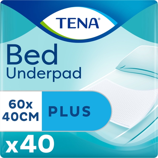 TENA Bed Plus 60 x 40 cm - 40 stuks | Onderleggers