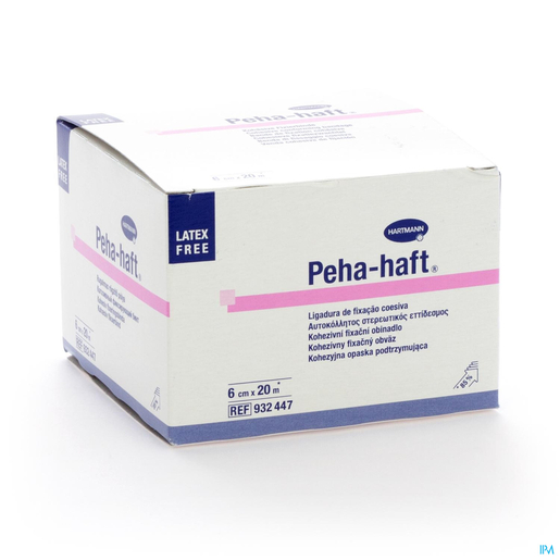 Peha-Haft Color 1 Bande de Fixation Cohésive Bleue Sans Latex 6 cm x 20 m | Pansements - Sparadraps - Bandes