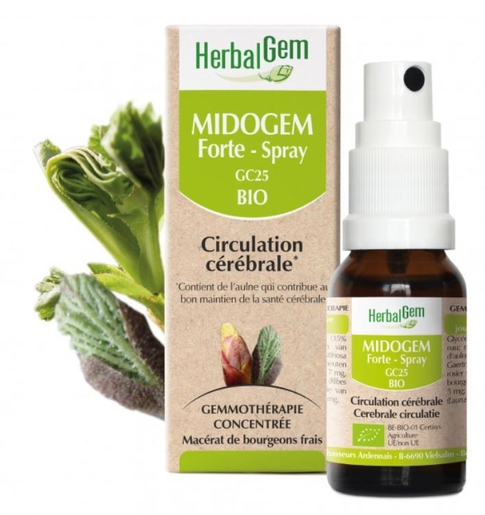 Herbalgem Midogem Forte BIO Spray 15 ml | Hoofdpijn - Migraine