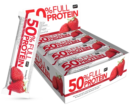 Qnt 50% Full Protein Barre Fraise Exotique 50g | Sport
