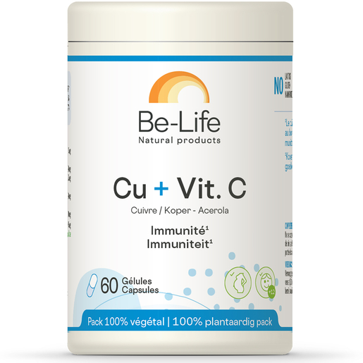 Be Life Cu + Vit. C 60 Capsules | Natuurlijk afweersysteem - Immuniteit