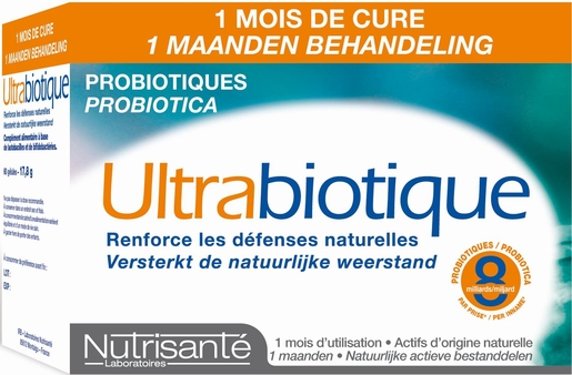 Ultrabiotique Cure 1 Mois 60 Gélules | Probiotiques - Prébiotiques