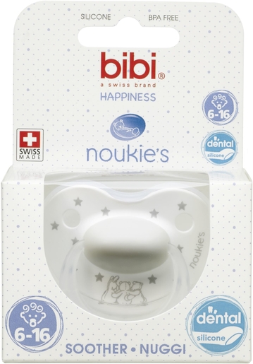 BIBI Fopspeen Happiness Noukie Star (van 6 tot 16 maanden) | Fopspenen