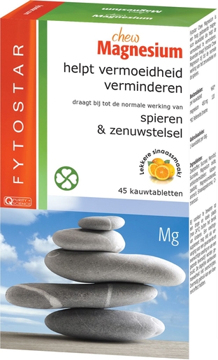 Fytostar Chew Magnesium 45 Kauwtabletten | Stress - Ontspanning