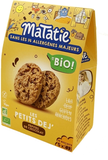 Matatie Petit Déjeuner Pépites De Chocolat 5x2 biscuits | Nutrition