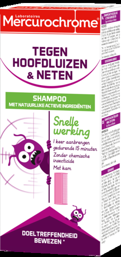 Mercurochrome Shampoo Tegen Luizen &amp; Neten Actieve Bestanddelen van Natuurlijke Oorsprong 125 ml | Antiluizen