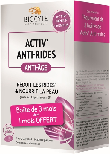 Biocyte Activ Inpulp 90 Gélules (1 mois offert) | Anti-âge