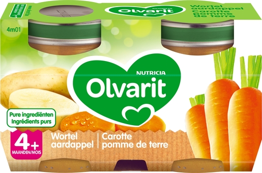 Olvarit Repas Carotte Pomme De Terre 2x125g (4 mois) | Alimentation