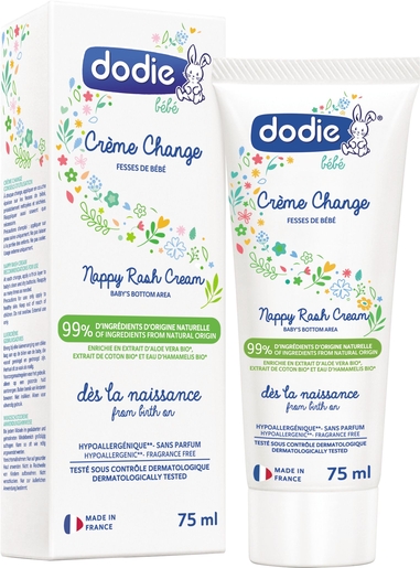 Dodie Crème Luierwissel zonder parfum 75 ml | Bad - Toilet