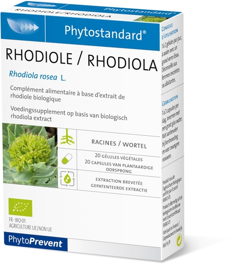 Phytostandard Rhodiola 20 Capsules | Depressie - Verlies van moraal