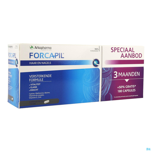 Forcapil 3 x 60 capsules (1 maand gratis) | Haarverzorging